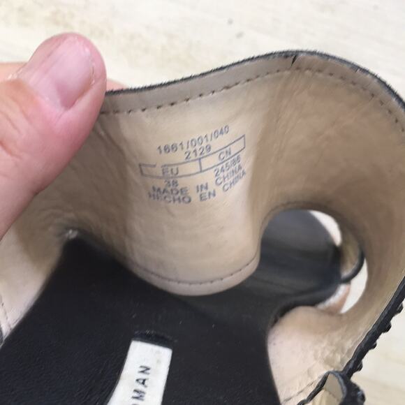 Zara chunky lugged soul ankle strap rhinestone flats 38 - Picture 8 of 9